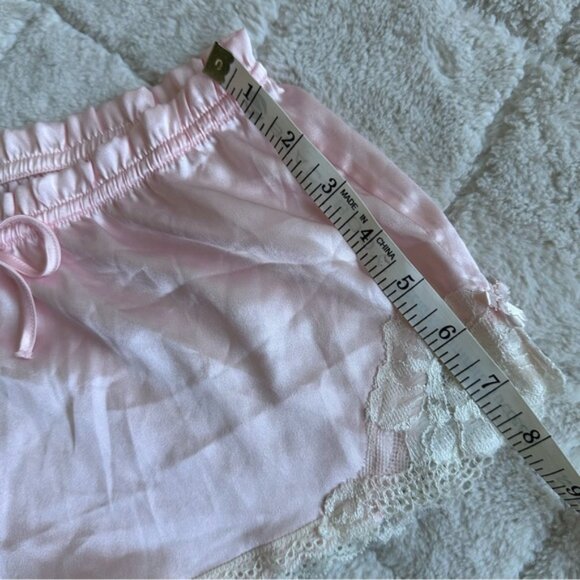 Victoria's Secret | Blush Pink Silky Lace Trim Sleep Shorts | Size Small - Picture 14 of 14